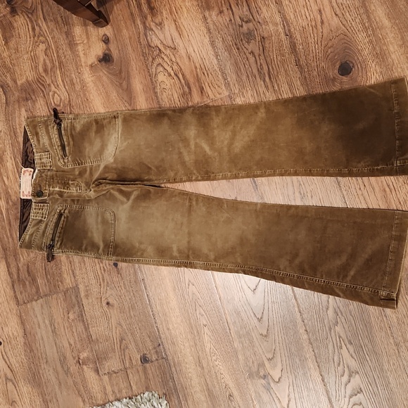 Vintage Abercrombie Women's Velvet Pants Size 4 Brown - Picture 2 of 5